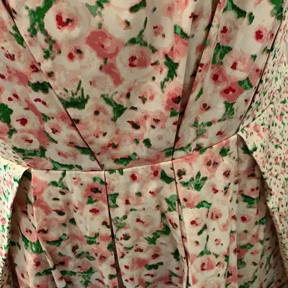 Never worn - Talbots Pink and Green Pattern Floral Dress size 8 - Picture 5 of 8